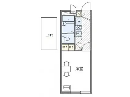 レオパレスグレイスI(1K/1階)の間取り写真