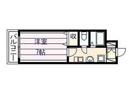 にしみマンション(1K/3階)の間取り写真
