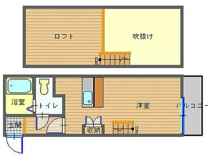 サザンクロス弐番館(ワンルーム/1階)の間取り写真