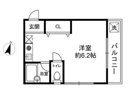 アストリアス六甲(ワンルーム/1階)の間取り写真