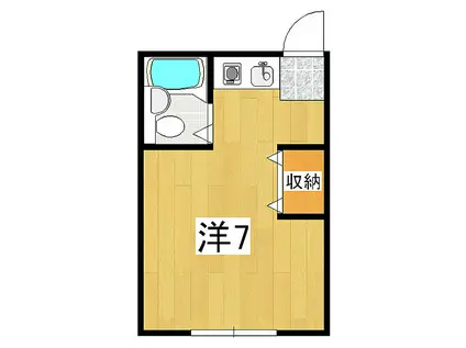 リバーサイド四ノ宮(ワンルーム/1階)の間取り写真