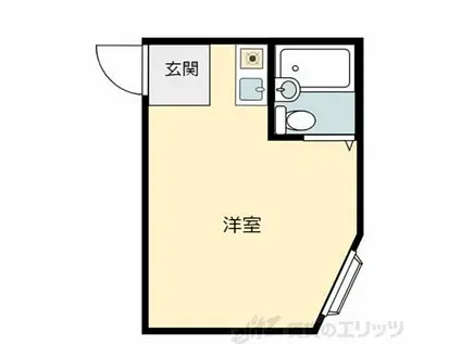 正雀木島マンション(ワンルーム/4階)の間取り写真