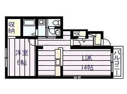 クラール ブリーゼA棟(1LDK/1階)の間取り写真