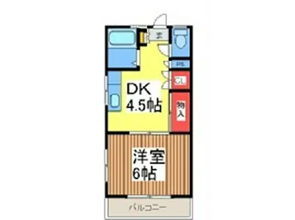 栄ハイツ(1DK/2階)の間取り写真