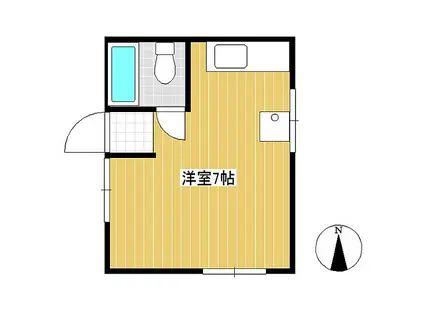コーポヤマト(ワンルーム/3階)の間取り写真
