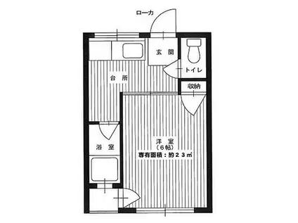 山辺マンション(1K/4階)の間取り写真