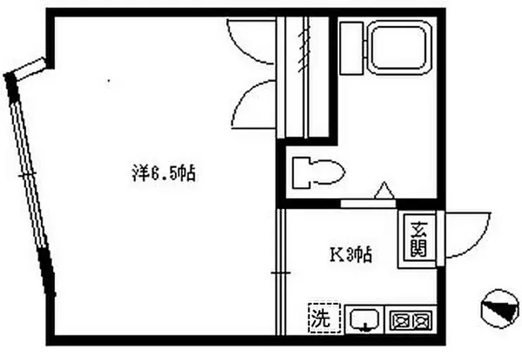 聚楽ハイツ 4階階 間取り