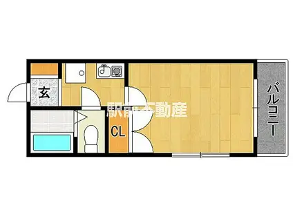 高田ビル(1K/3階)の間取り写真