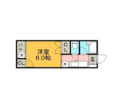 津福山一ビル(1K/1階)の間取り写真