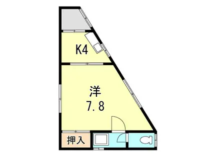 山陽電鉄本線 山陽須磨駅 徒歩9分 2階建 築56年(1DK/2階)の間取り写真