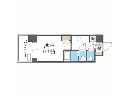 プレサンス南堀江ザ・センス(1K/10階)の間取り写真