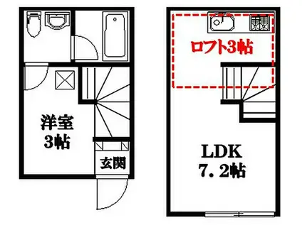 GOJO APARTMENT(1DK/1階)の間取り写真