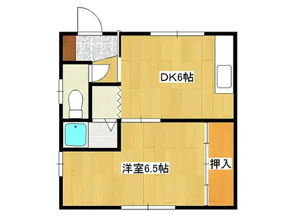 斉藤グリーンマンション1・2(1DK/1階)の間取り写真