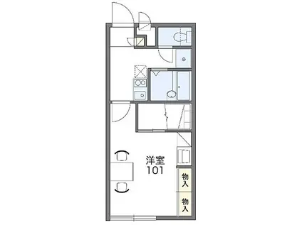 レオパレス野沢(1K/2階)の間取り写真