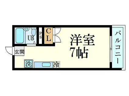 K・HOUSE(ワンルーム/1階)の間取り写真