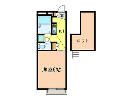 ブレシード汐ノ宮(1K/1階)の間取り写真