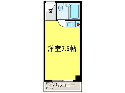 シャトレSI千代田(ワンルーム/2階)の間取り写真