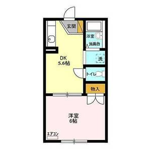JR内房線 君津駅 徒歩18分 2階建 築29年(1DK/1階)