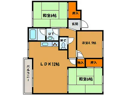 ポートビュー函館(3LDK/3階)の間取り写真