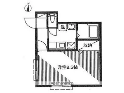 レオパレスグローリア(1K/2階)の間取り写真