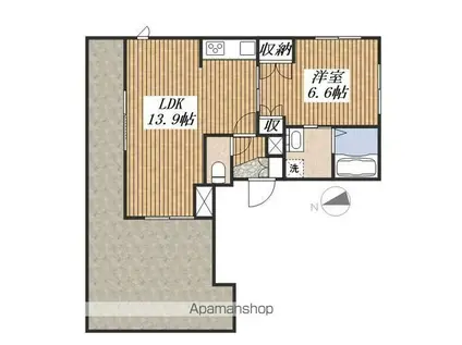 アーバンパーク三ツ池公園E棟(1LDK/7階)の間取り写真