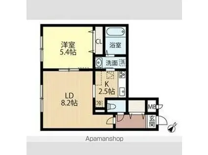 レオパレスナラヤ(1K/4階)の間取り写真