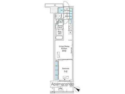 レオパレスファミール加賀(1K/2階)の間取り写真