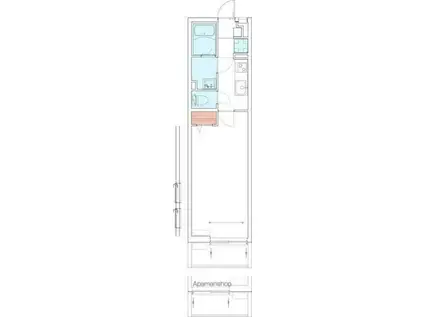 エステラス(1LDK/2階)の間取り写真