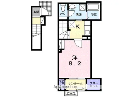 REGALEST 柏泉町(1LDK/3階)の間取り写真