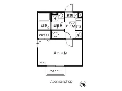 ソレイユコートⅠ(2LDK/3階)の間取り写真