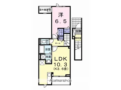 石井マンション(2DK/4階)の間取り写真