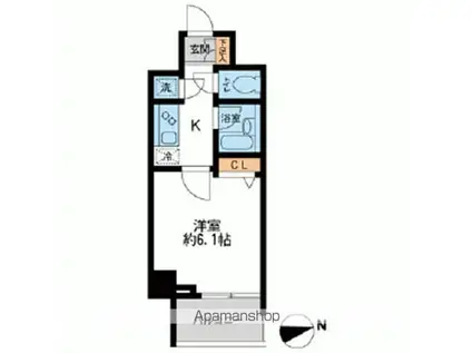 グランドハイツ市川B(2DK/1階)の間取り写真