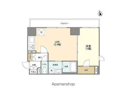 フラットスィーナリー(2LDK/3階)の間取り写真