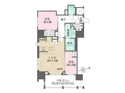 リファレンス戸塚(1K/1階)の間取り写真