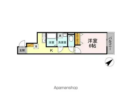 エスペランサ瑞江A棟(1K/1階)の間取り写真