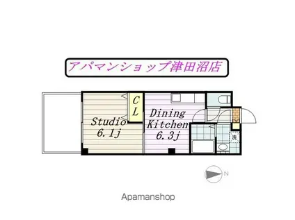 パークアクシス横浜伊勢佐木町通(2LDK/10階)の間取り写真