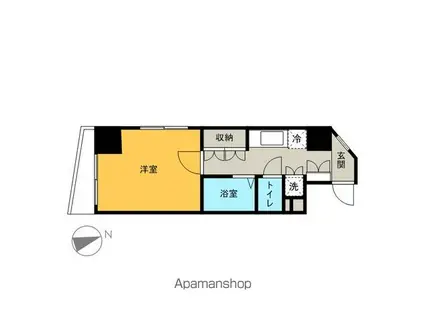 プランドールⅦ B棟(1LDK/1階)の間取り写真