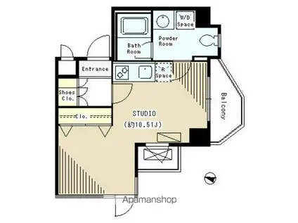 レオネクストリバージュ 2(1K/2階)の間取り写真