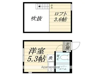 末広コーポ(2DK/4階)の間取り写真