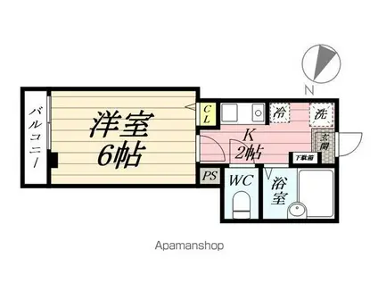 ハイム・ルクソール(1K/2階)の間取り写真