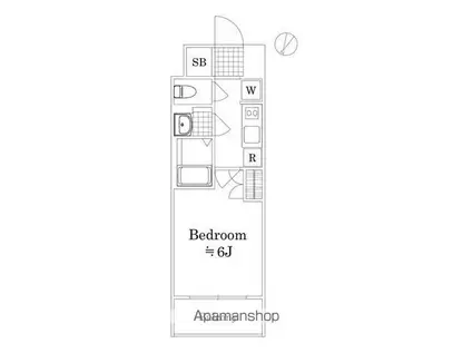 BLUE GOAT (ワンルーム/2階)の間取り写真