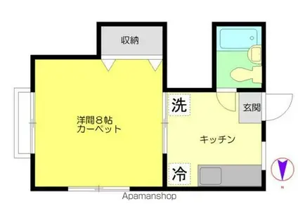 ハウス フェリーチェ Ⅱ(1LDK/1階)の間取り写真