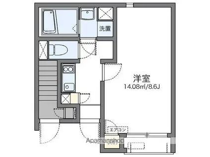 エミネンス草加(ワンルーム/2階)の間取り写真