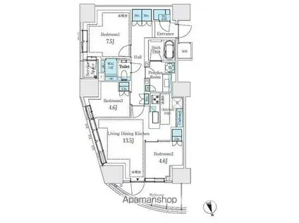 レオパレス静樹(1K/1階)の間取り写真