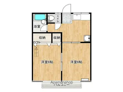 SAKURAⅡ(2LDK/2階)の間取り写真