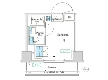 レオパレスモルトベーネⅡ(1K/1階)の間取り写真