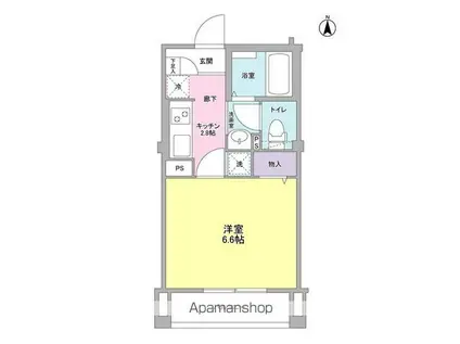 レオパレスキュプロス(1K/2階)の間取り写真