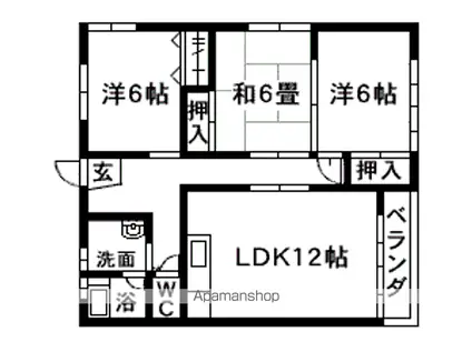 市川市鬼高2丁目PJ(1LDK/2階)の間取り写真