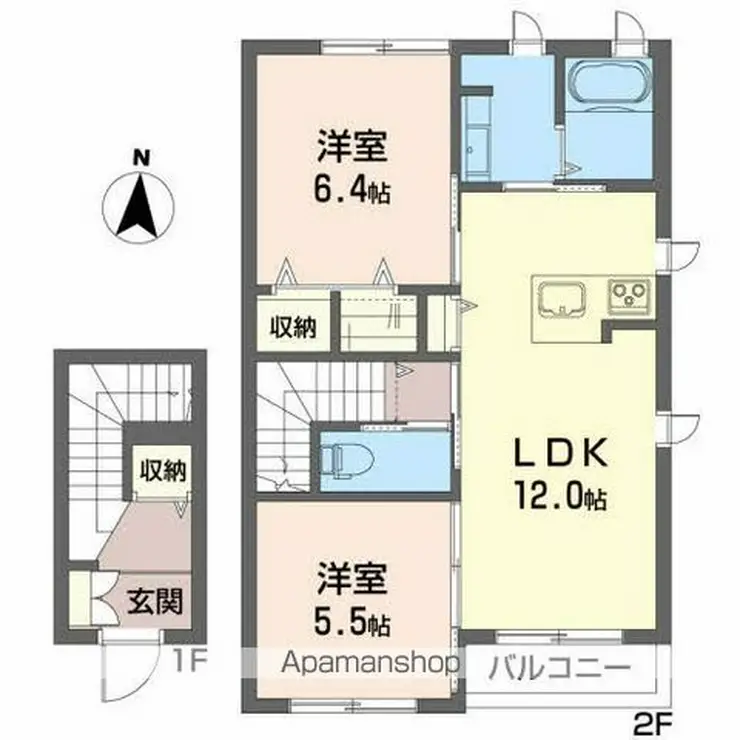 ハイツ熊倉 3階階 間取り