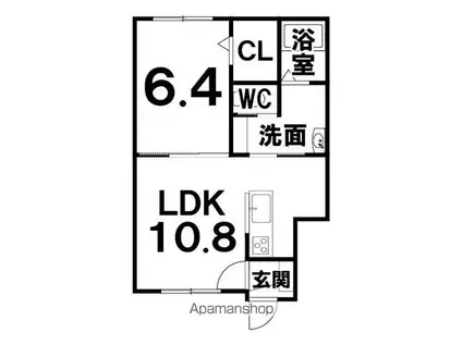 プリマベーラ(1SK/3階)の間取り写真